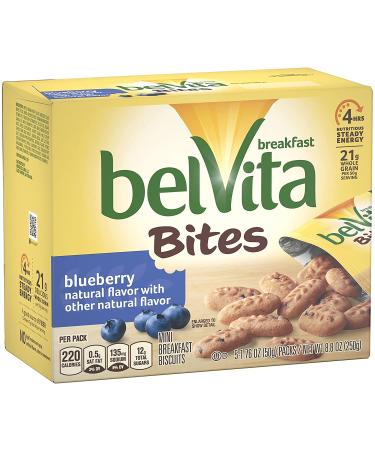 belVita Blueberry Breakfast Biscuit Bites - 6 Boxes (5 Packs Each) | Healthy Snack - Buy Online on GoSupps.com