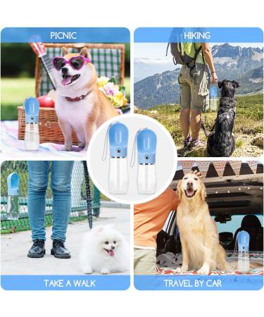 Nobleza Dog Water Bottle - Leak Proof Portable Pet Dispenser, BPA-Free Puppy 17oz Bottle for Outdoor Walking, Hiking, Travel - Blue - Buy Online on GoSupps.com