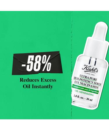 Kiehl's Ultra Pure Niacinamide Serum 5% - High-Potency Oily Skin Concentrate Reduces Shine & Imperfections Paraben-Free 1 fl oz - International Shipping Available - Buy Online on GoSupps.com