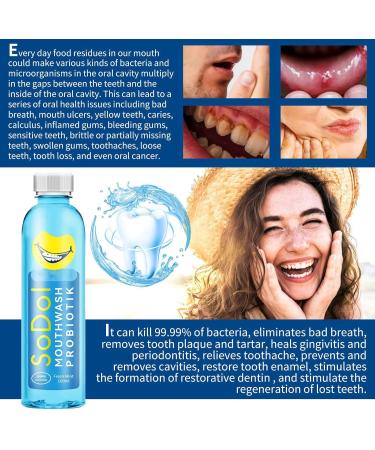 Xirujnfd Teeth Whitening Mouthwash - Organic Sensitive Bad Breath & Calculus Removal (3 Pcs) - Buy Online on GoSupps.com