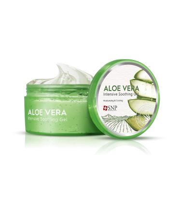 SNP - Intensive Aloe Soothing Gel - Maximum Cooling & Moisturization for All Sensitive Skin Types - Excellent After Sun Care Relief - 300g 10.58 Ounce (Pack of 1) Intensive Aloe