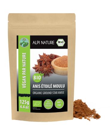 Alpi Nature Badiane Anis toil BIO Moulue 125g Poudre de Gousses de Badiane Moulues pour la Cuisine 125 GR