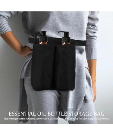 Kichvoe Professional Massage Bottle Bag | Double-Holster Waist Holder for Oil | Adjustable Belt Organizer for Home & Salon Use - Buy Online on GoSupps.com