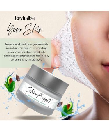 Shine Bright Microdermabrasion Facial Scrub - Exfoliating Face Scrub for All Skin Types Brighten Skin - 2 Pack - International Shipping Available - Buy Online on GoSupps.com