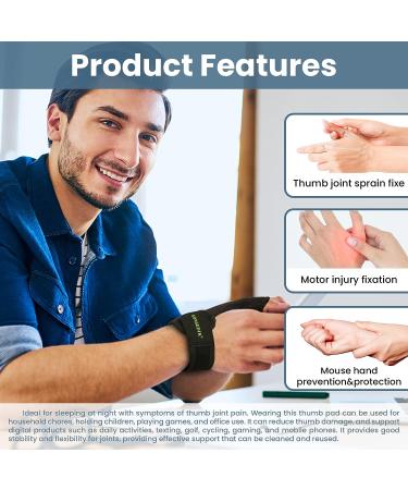 KONSEDIK Thumb Support Brace for Arthritis Pain Relief - CMC Joint Thumb Spica Splint for De Quervain's Tenosynovitis - Carpal Tunnel Relief for Women & Men - Medium - Buy Online on GoSupps.com