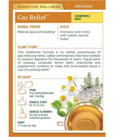 Traditional Medicinals Organic Gas Relief Tea - 16 Bags - Buy Online on GoSupps.com