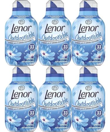 Lenor Outdoorable Fabric Conditioner Ultra Concentrated Freshness 33Washes Spring Awakening Scent 6Pk 6 x 462ml