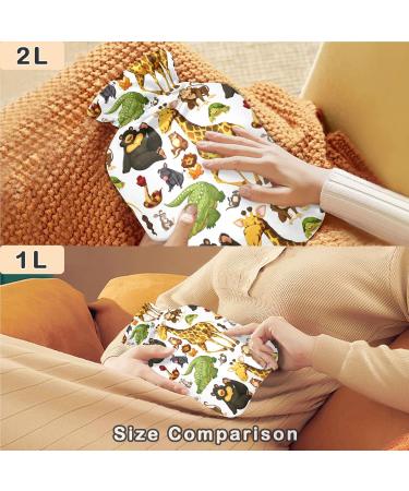 Naanle Giraffe Hot Water Bottle - 1L Transparent Heat & Cold Therapy | Pain Relief for Hands & Feet | Ideal for Bed Use - Buy Online on GoSupps.com