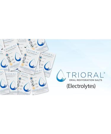 TRIORAL Rehydration Electrolyte Powder Packs - WHO New Hydration Supplement Salts Formula - Combat Dehydration from Workouts Excessive Fluid Loss and Much More - 15 Drink Mix Packets - Buy Online on GoSupps.com