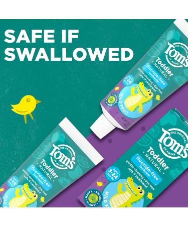 Tom's of Maine Fluoride-Free Toddler Training Toothpaste 1.75 oz. 3-Pack - Mild Fruit Flavor - Packaging May Vary - Buy Online on GoSupps.com