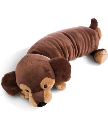 NICI 49332 Dachshund Roll Skida 60cm - Fluffy Cuddly Animal Pillow for Kids & Babies | Ideal for Home Kindergarten & Travel - Buy Online on GoSupps.com