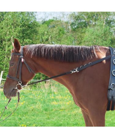 Harrison Howard Side Reins with Snap Hooks Easy Adjust Durable Training Product Pair Black - Buy Online on GoSupps.com