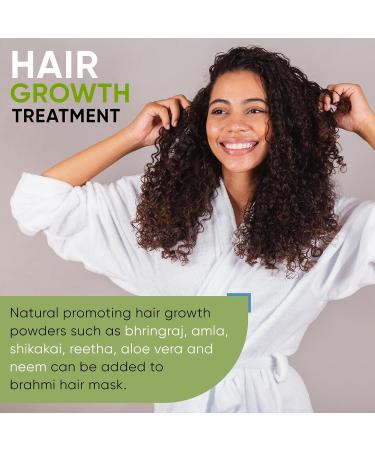 Davis Finest Organic Brahmi Powder 250g Ayurvedic Hair Growth Dry Scalp Damaged Thinning Hair Reduce Split Ends Hair Fall & Hair Breakage - Buy Online on GoSupps.com