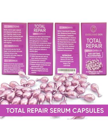 Retinol Serum Capsules (50 Count) Anti-Aging Face Serum with Retinol Ceramides & Peptides for Visible Results: Smoother Fine Lines & Wrinkles Brighter Softer Radiant & Rejuvenated Skin 1 - Buy Online on GoSupps.com