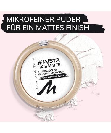 Manhattan Insta Fix & Matte - Mattifying Compact Powder 001 Clear for Baking & Fixing - 8g | International Shipping Available - Buy Online on GoSupps.com