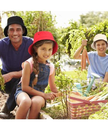 4-Piece Bucket Hat Set for Men, Women, and Kids - Sun Beach Travel Fishing Hats (Black, White, Beige, Red) - Buy Online on GoSupps.com