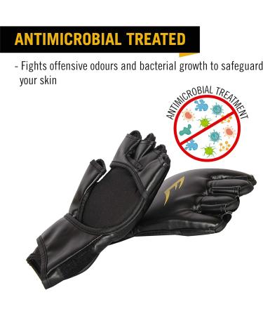 Everlast Unisex Adult Boxing Gloves - MMA Grappling Gloves L-XL Black | International Shipping Available - Buy Online on GoSupps.com