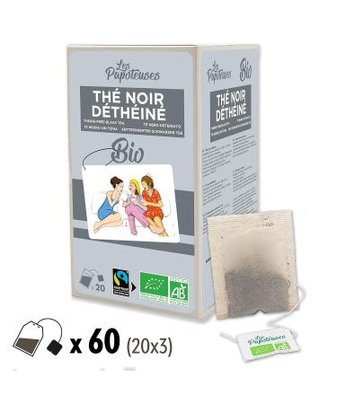 Les Papoteuses Uncaffeinated Organic Black Tea 60 Pockets Certified Fair Trade | Set of 3 Boxes | Premium Decaf Black Tea from China - Buy Online on GoSupps.com