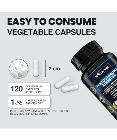 New! Nutravonic Testosterone Booster for Men - Tribulus Terrestris Tongkat Ali Maca Panax Ginseng Horny Goat Weed DIM Siberian Ginseng Ginkgo Biloba Velvet Bean. Formulated To Enhance Physical Performance & Promote Testosterone Production. 9 in 1 QCE: 107 - Buy Online on GoSupps.com