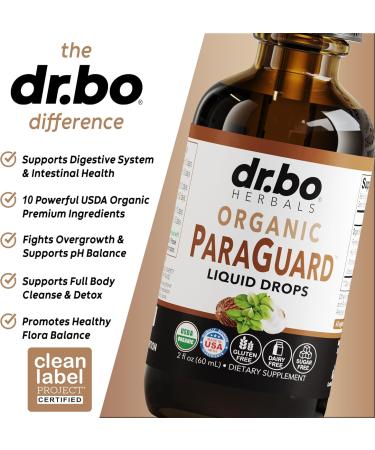 ParaGuard Cleanse Liquid Organic Detox - Organic Intestinal Guard Formula Supplement for Humans with Black Walnut Wormwood Clove & Oregano Tincture - Natural Herbal Intestine Body Gut Cleanser 2 oz - Buy Online on GoSupps.com