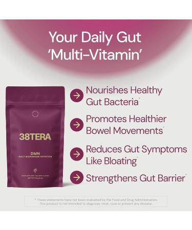 38TERA DMN (Daily Microbiome Nutrition) 6 Oz Plant-Based Fiber Powder with 3 Different Prebiotics Helps Digestive & Gut Health Low FODMAP Supplement Vegan Wild Berry Flavor 30 Servings - Buy Online on GoSupps.com