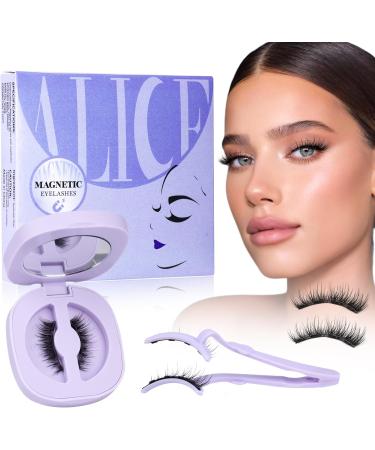 ALICE Magnetic Eyelashes Natural Look Magnetic Lashes Kit with Magnetic Lash Applicator Wispy Cat Eye lashes Reusable Magnetic Eyelashes Kit No Glue or Eyeliner B32 - Buy Online on GoSupps.com