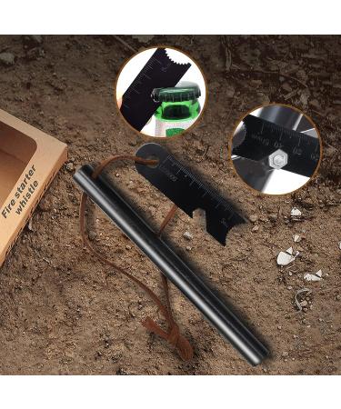BCHARYA Fire Starter Survival Tool Kit with Ferro Rod, Leather Lanyard & Multi-Tool Striker - Camping, Hiking, Emergency - Buy Online on GoSupps.com