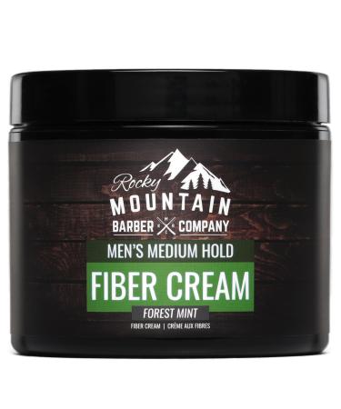 Men’s Fiber Hair Cream - Classic Hair Styling Product with Medium Hold & Shine for Modern and Classic Hairstyles - No Artificial Fragrance - For All Hair Types - Easy to Wash Out - 4 oz
