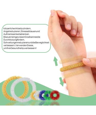 25-Piece Massage Ring Set | Spiky Acupressure Rings for Stress Relief & Improved Circulation - 5 Colors - Buy Online on GoSupps.com