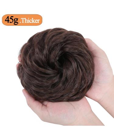 SEGO Hairpiece Bun Hair Tie - Voluminous Medium Brown Hair Extensions (50g) for Gorgeous Updos - Buy Online on GoSupps.com