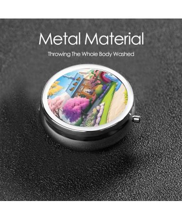 Unicorn Fairy Tale Round Pill Box | 3 Compartment Travel Organizer | Portable Pill Holder for Travel - Buy Online on GoSupps.com