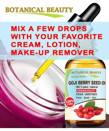 100% Pure Goji Berry Seed Oil - Virgin Unrefined Cold Pressed - Natural Carrier Oil for Face Skin Hair & Nails - 15ml by Botanical Beauty - Buy Online on GoSupps.com