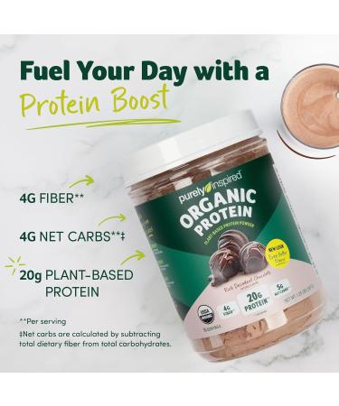 Purely Inspired Organic Protein - Plant-Based Decadent Chocolate 1.5 lbs - Buy Online on GoSupps.com