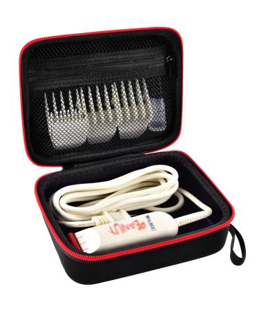 Case Compatible with Wahl Professional Peanut Classic Clipper Trimmer #8685 8655 8655-200 8633 8081 8035. Hair Clipper Organizer Holder for Attachment Comb, Oil, Cleaning Brush, Blade Guard (Box Only) Red Zipper
