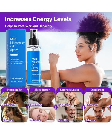 Magnesium Oil Spray Body Massage Lotion Set for Feet & Sleep - Extra Strength Natural Ingredient & Fast Absorbent Relief & Relaxation Muscle Health Leg & Joint Care - Buy Online on GoSupps.com