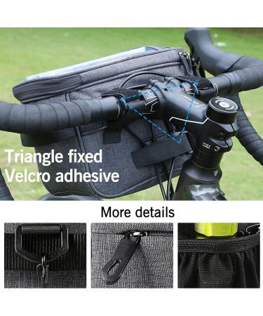 Chenever 5L Waterproof Bike Handlebar Pocket & Adapter | Touchscreen Handlebar Bag for MTB BMX & City Cycling - Buy Online on GoSupps.com