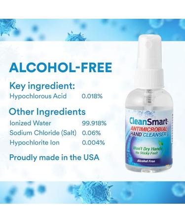 CleanSmart Skin & Hand Cleanser 2 oz Spray Bottle - Pack of 3 | Alcohol-Free & Safe - Buy Online on GoSupps.com
