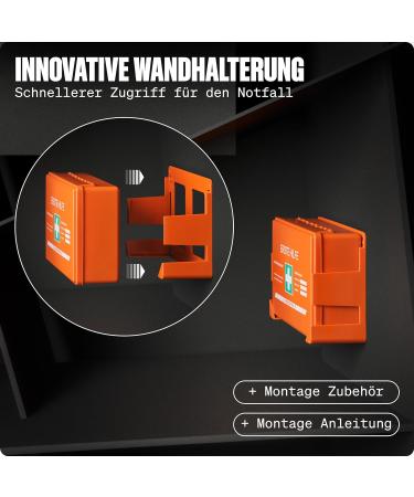 Buy 2x DIN 13157 First Aid Box 2021 - Complete Kit with Wall Bracket Stickers Masks & Wipes - Ideal for Homes Offices & Facilities - Buy Online on GoSupps.com