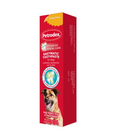 Petrodex Enzymatic Toothpaste and Brushes for Dogs, Pet Dental Care, Various Flavors & Sizes Toothpaste Poultry 6.2 Ounce
