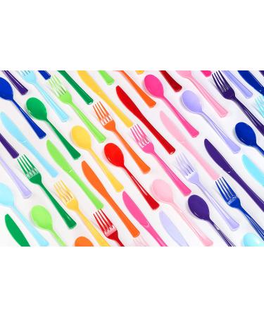 150 Pack Black Plastic Utensils Set - Heavy Duty Cutlery for Parties | 50 Forks, 50 Spoons, 50 Knives - Buy Online on GoSupps.com