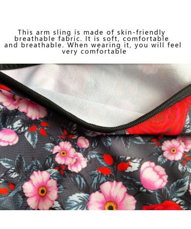 Fotgok Kids Arm Sling with Waist Belt - Shoulder Immobilizer for Children - Pediatric Breathable Support Brace - Red Rose (Large) - Buy Online on GoSupps.com