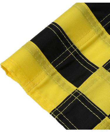 WNSC Golf Flag - Checkered Hole Pole Cup Flags - Nylon - Backyard Outdoor - Black Yellow - Buy Online on GoSupps.com