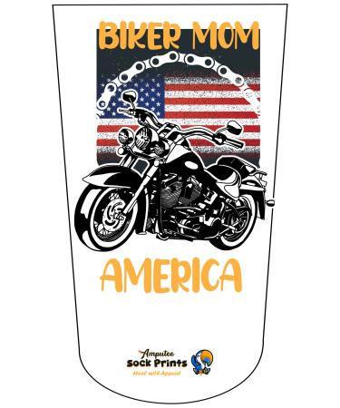 Heal with Appeal Amputee Sock Biker Mom America V1 3Ply stump sock