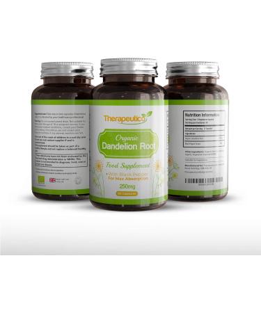 Organic Dandelion Root Capsules with Black Pepper | 60 Vegan Capsules | Maximum Absorption | Made in UK - Buy Online on GoSupps.com