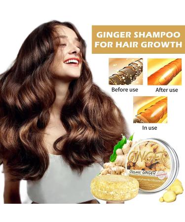 2 Pcs Organic Ginger Hair Growth Shampoo Bars for Hair Regrowth - Natural Ginger Soap for Stronger, Healthier Hair - Buy Online on GoSupps.com