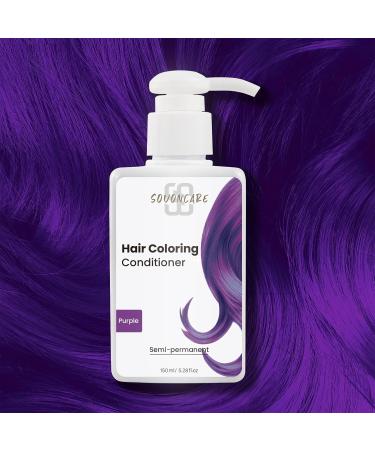 SOVONCARE Purple Semi-Permanent Hair Conditioner - Tint Colored Hair in 10 Mins 5.28 OZ Cruelty-Free | International Shipping Available - Buy Online on GoSupps.com