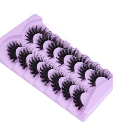 ALPHONSE 20mm 3D Wispy Mink Lashes Pack - D Curl Long Thick Dramatic False Eyelashes - 7 Pairs - Buy Online on GoSupps.com