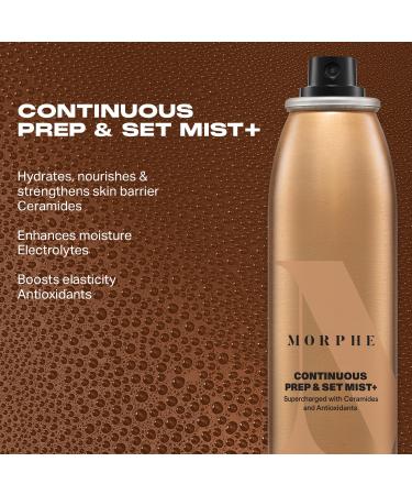 Morphe Jumbo Continuous Prep & Set Face Mist - Hydrating Setting Spray for Makeup & Skin Prep - Enriched with Ceramides and Antioxidants for a Radiant Finish (6.5 oz) 6.5 Fl Oz (Pack of 1) - Buy Online on GoSupps.com