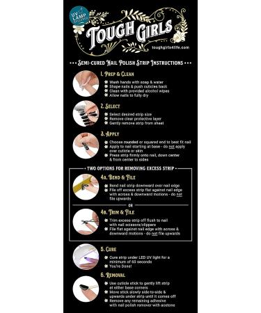 Tough Girls 22 Semi-Cured Gel Nail Polish Strips | French Tip for Short Nails | UV LED Lamp Required | Includes Cuticle Stick, Nail File, Wipes - Buy Online on GoSupps.com