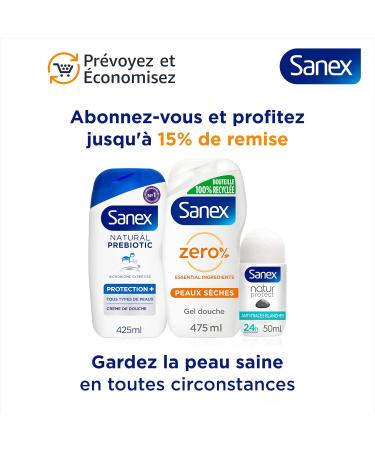  Sanex SANEX - Natural Prebiotic Hydration Shower Gel - Dry Skin - Gently cleanses - Deep Nourishes - Prebiotic & Postbiotic Complex - 12h Hydration - Sulphate Free* - 425mL x2 - Buy Online on GoSupps.com